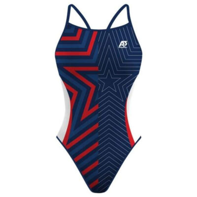 A3 Performance USA Stars Mujer Espalda Abierta Traje de Baño